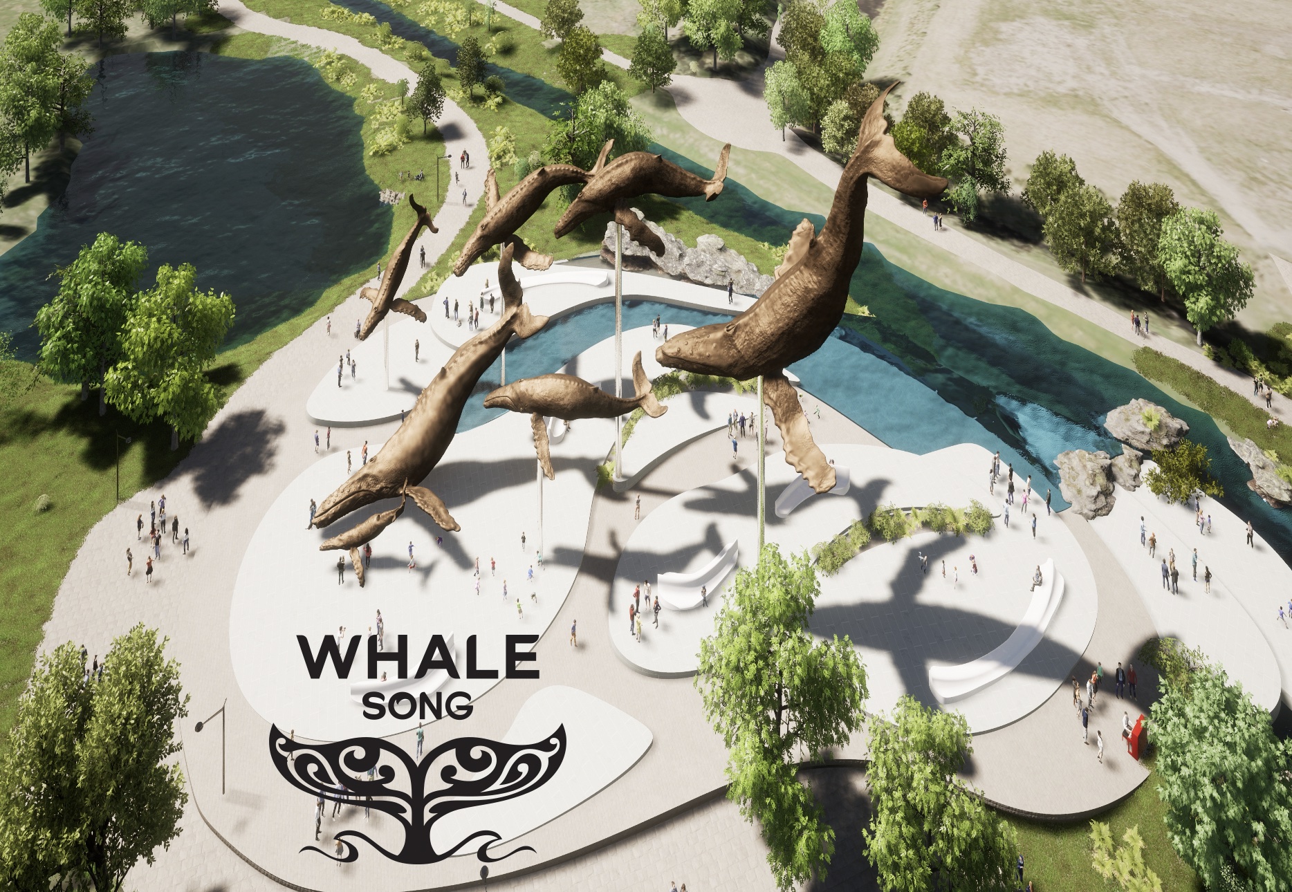 Aerial view of Whale Song