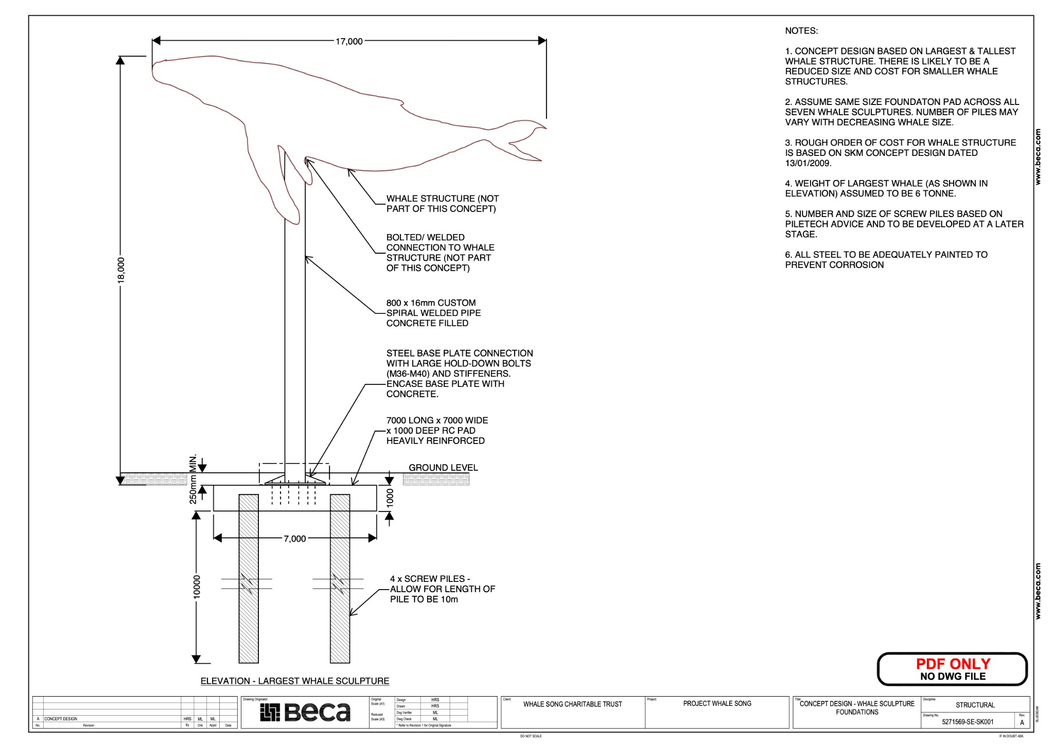 BECA structural foundation concept drawing